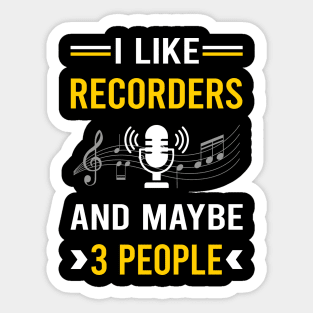 3 People Recorder Recorders Sticker